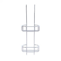 Inda - Cestino portaoggetti doccia doppio appendibile in ottone cromato