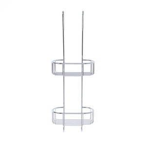 Inda - Cestino portaoggetti doccia doppio appendibile in ottone cromato