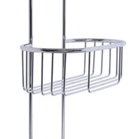 Inda - Cestino portaoggetti doccia doppio appendibile in ottone cromato