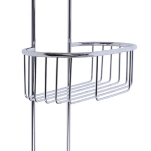 Inda - Cestino portaoggetti doccia doppio appendibile in ottone cromato