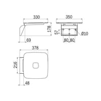 Inda - Sedile ribaltabile per doccia in ABS nero/satinato