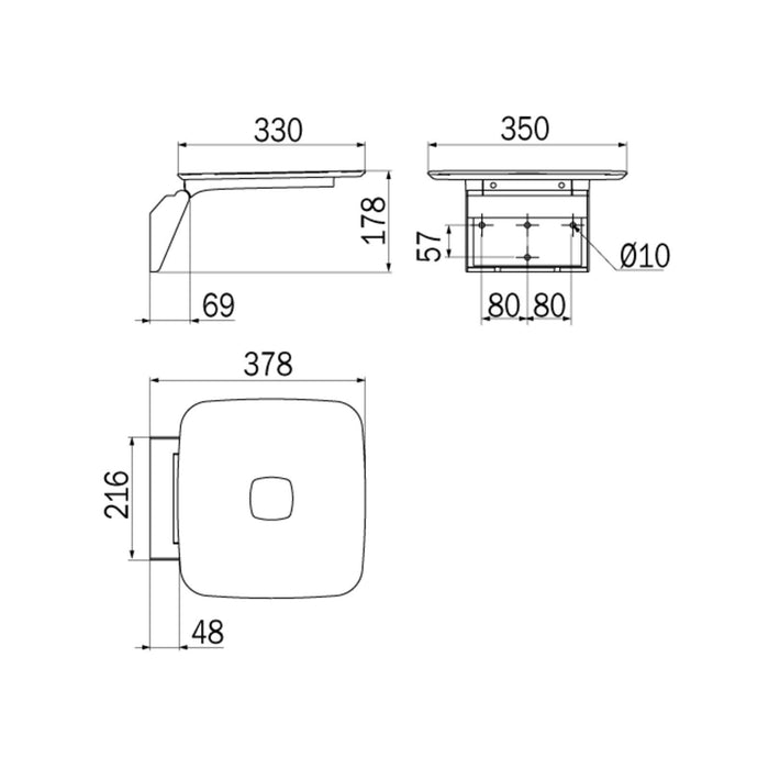 Inda - Sedile ribaltabile per doccia in ABS nero/satinato