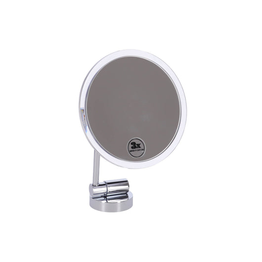 Inda - Specchio ingranditore tondo 3x a parete snodato cromo lucido