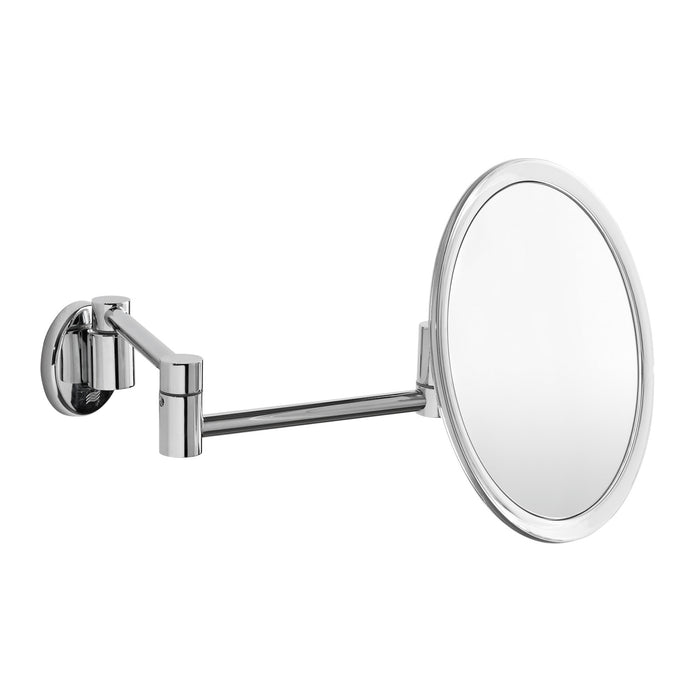 Inda - Specchio ingranditore tondo 3x a parete doppio braccio snodato cromo