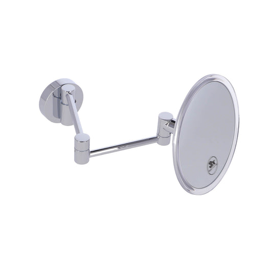 Inda - Specchio ingranditore tondo 3x a parete doppio braccio snodato cromo