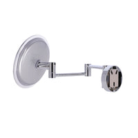 Inda - Specchio ingranditore tondo 3x a parete doppio braccio snodato cromo