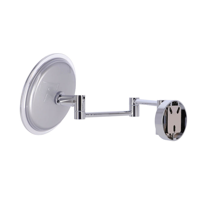 Inda - Specchio ingranditore tondo 3x a parete doppio braccio snodato cromo