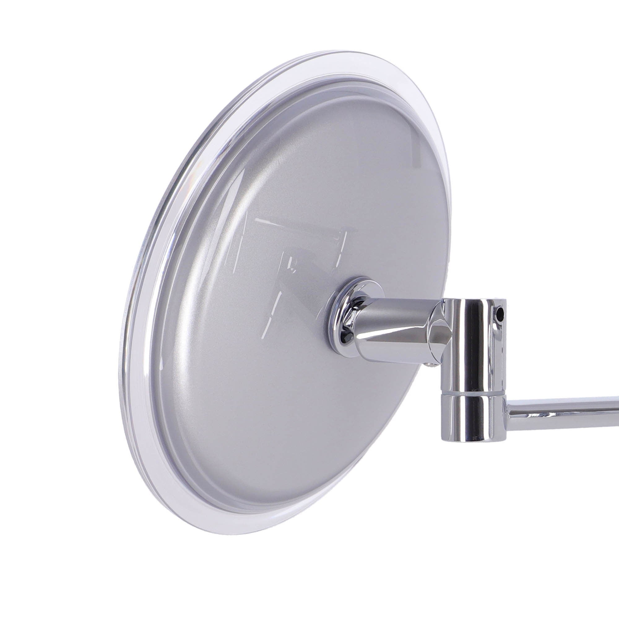 Inda - Specchio ingranditore tondo 3x a parete doppio braccio snodato cromo