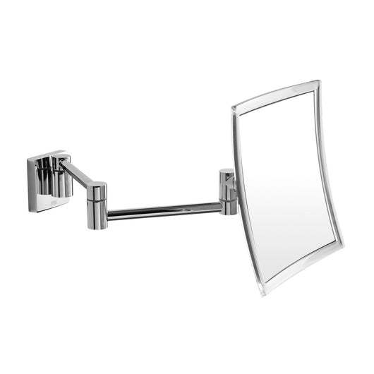 Inda - Specchio ingranditore quadro 3x a parete doppio braccio snodato cromo