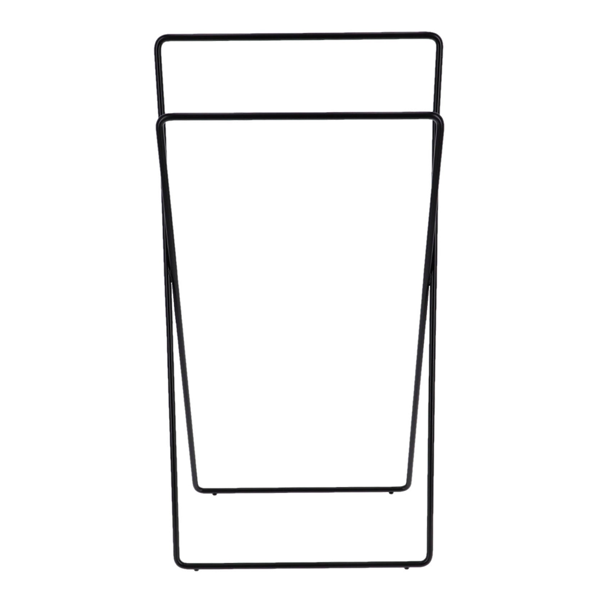 Inda - Piantana con 2 porta asciugamani in ottone nero