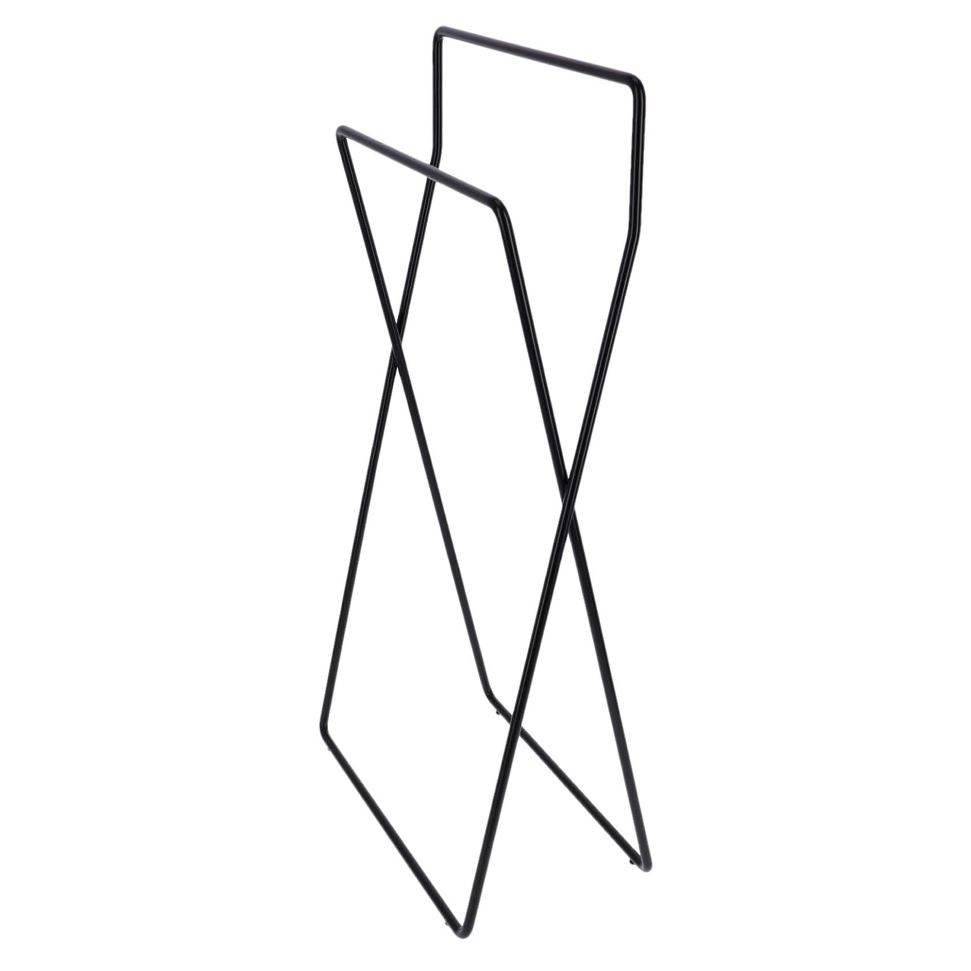 Inda - Piantana con 2 porta asciugamani in ottone nero