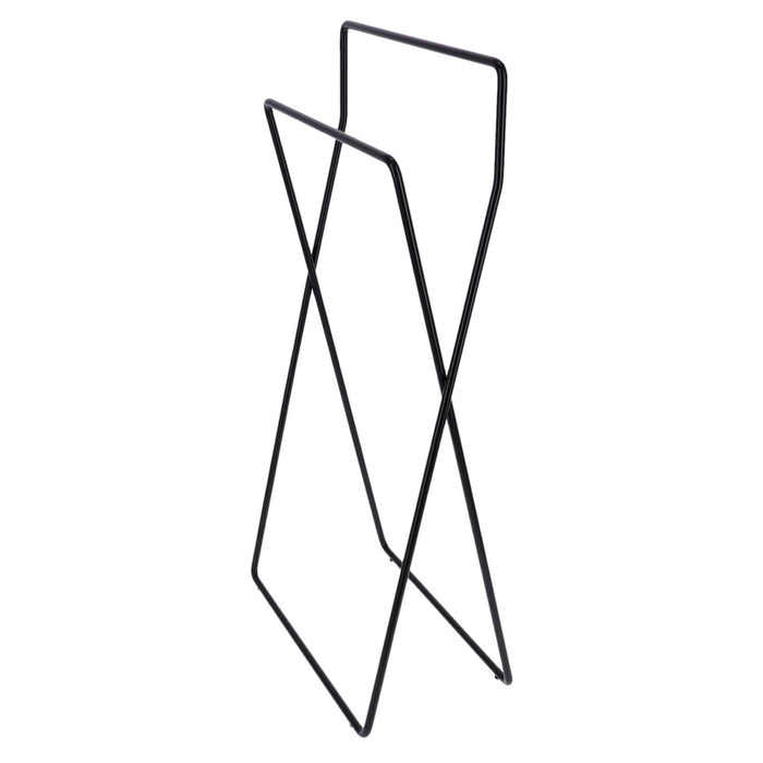 Inda - Piantana con 2 porta asciugamani in ottone nero