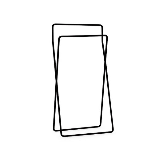 Inda - Piantana con 2 porta asciugamani in ottone nero