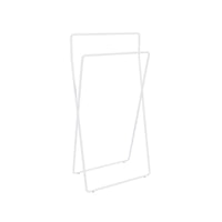 Inda - Piantana con 2 porta asciugamani in ottone bianco opaco