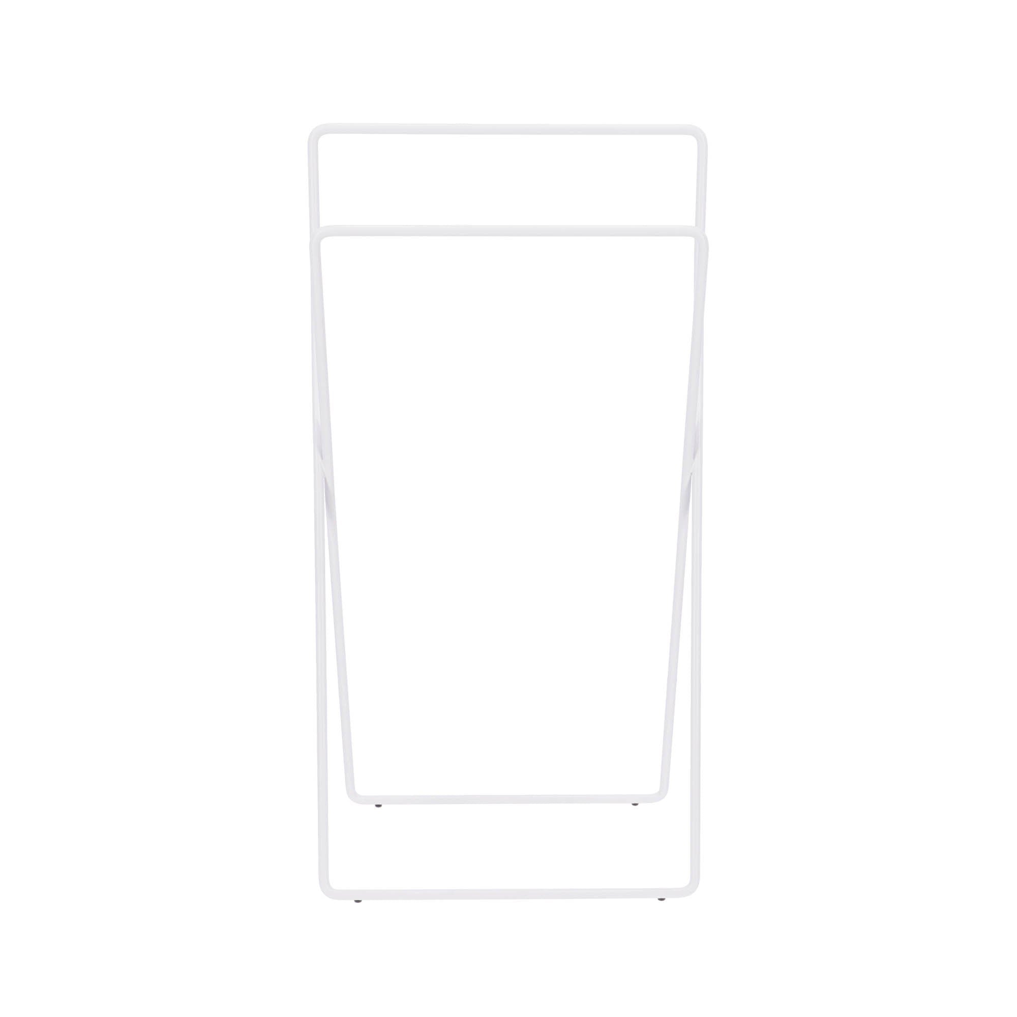 Inda - Piantana con 2 porta asciugamani in ottone bianco opaco