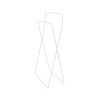 Inda - Piantana con 2 porta asciugamani in ottone bianco opaco