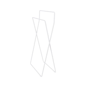 Inda - Piantana con 2 porta asciugamani in ottone bianco opaco