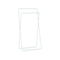 Inda - Piantana con 2 porta asciugamani in ottone bianco opaco