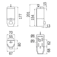 Inda - Dispenser sapone a parete Hotellerie cromo lucido / trasparente