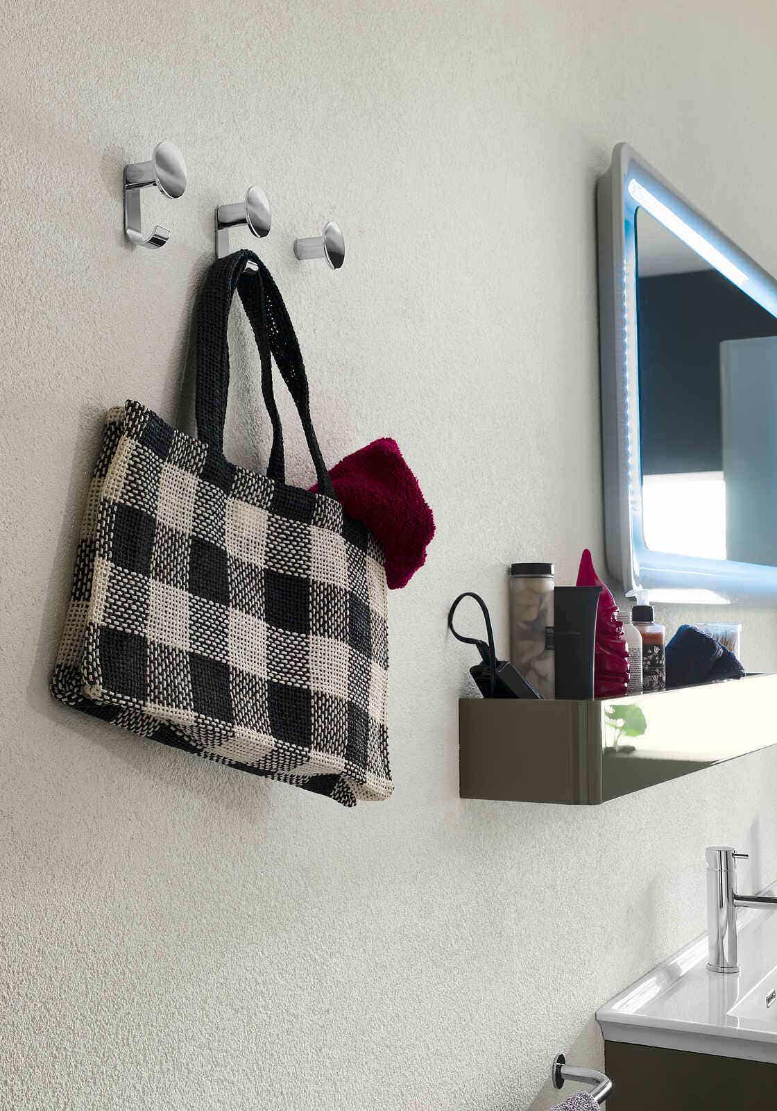 Inda - Appendiabiti doppio con gancio One cromo lucido