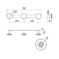 Inda - Appendiabiti triplo One bianco opaco