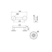 Inda - Appendiabiti doppio One cromo lucido
