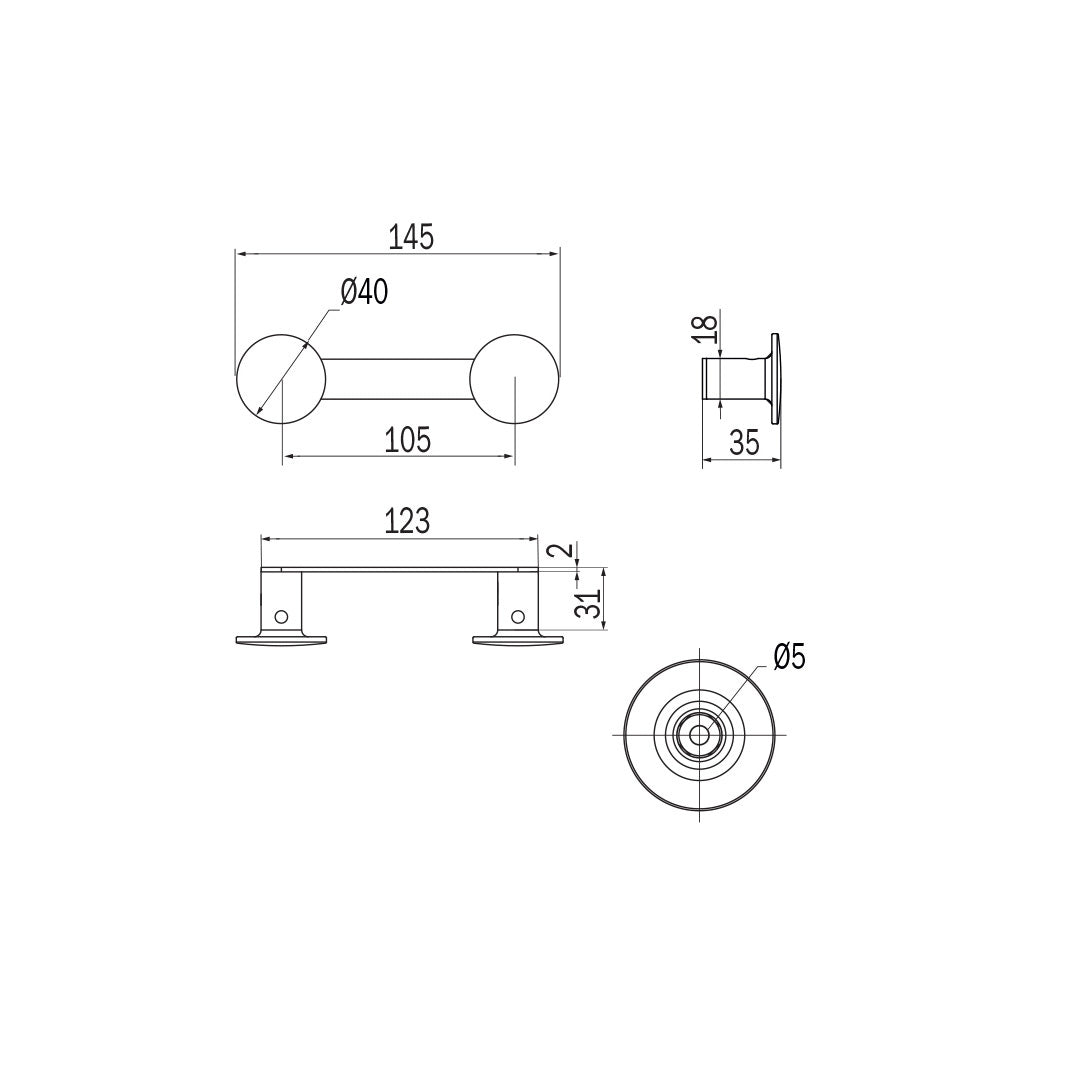 Inda - Appendiabiti doppio One nero