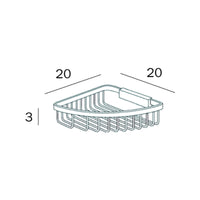 Inda - Portaoggetti doccia L.20 H.3 cm angolare cromo lucido