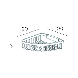 Inda - Portaoggetti doccia L.20 H.3 cm angolare cromo lucido