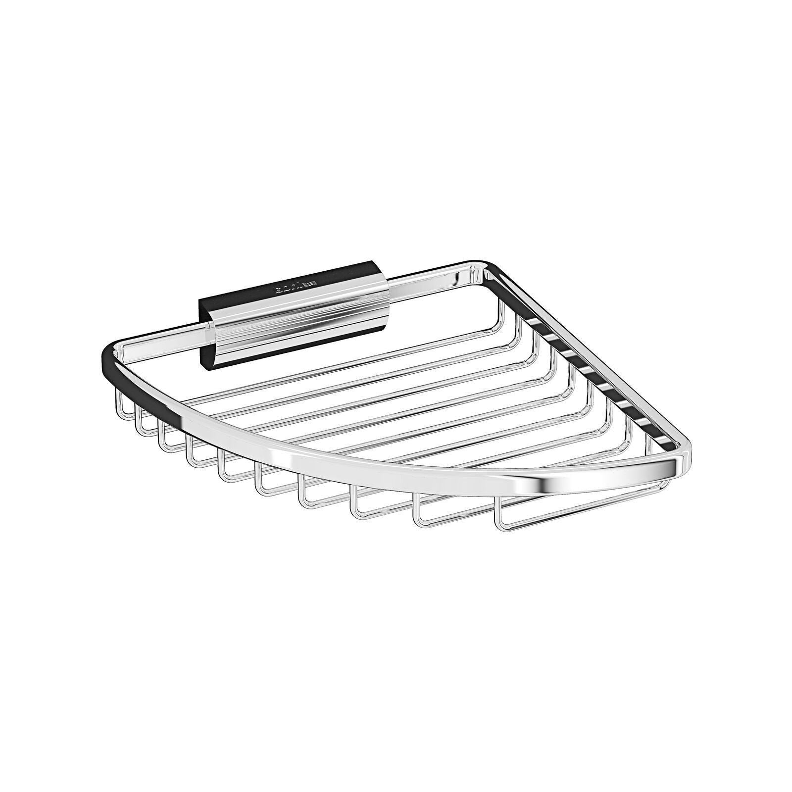 Inda - Cestino portaoggetti L.19 H.4 cm angolare sganciabile ottone cromato