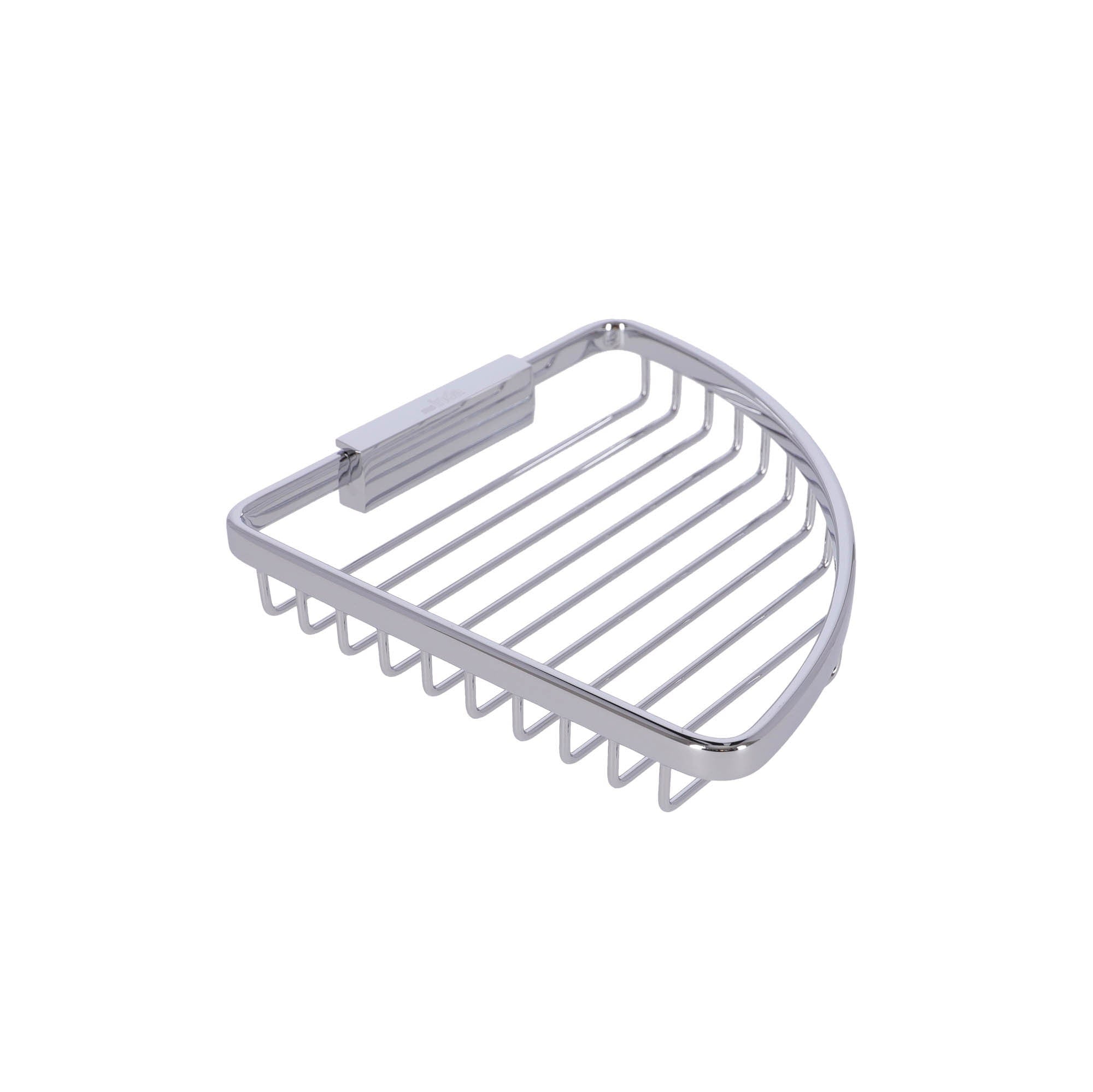 Inda - Cestino portaoggetti L.19 H.4 cm angolare sganciabile ottone cromato