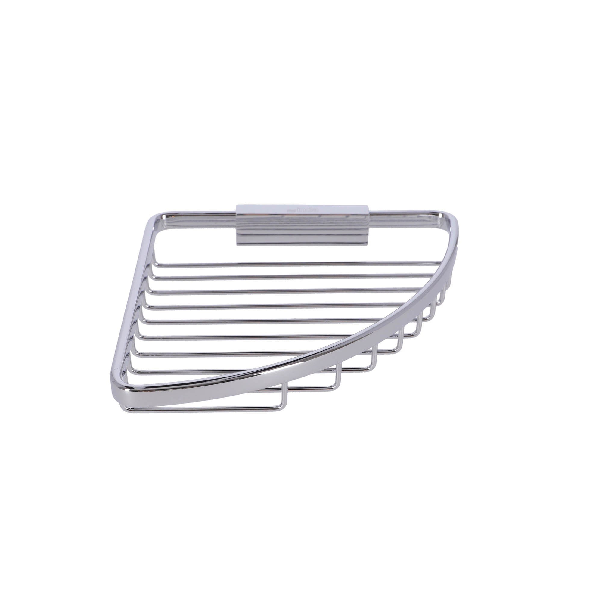 Inda - Cestino portaoggetti L.19 H.4 cm angolare sganciabile ottone cromato