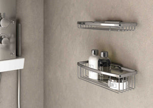 Inda - Cestino portaoggetti L.26 H.8 cm sganciabile alto in ottone cromato