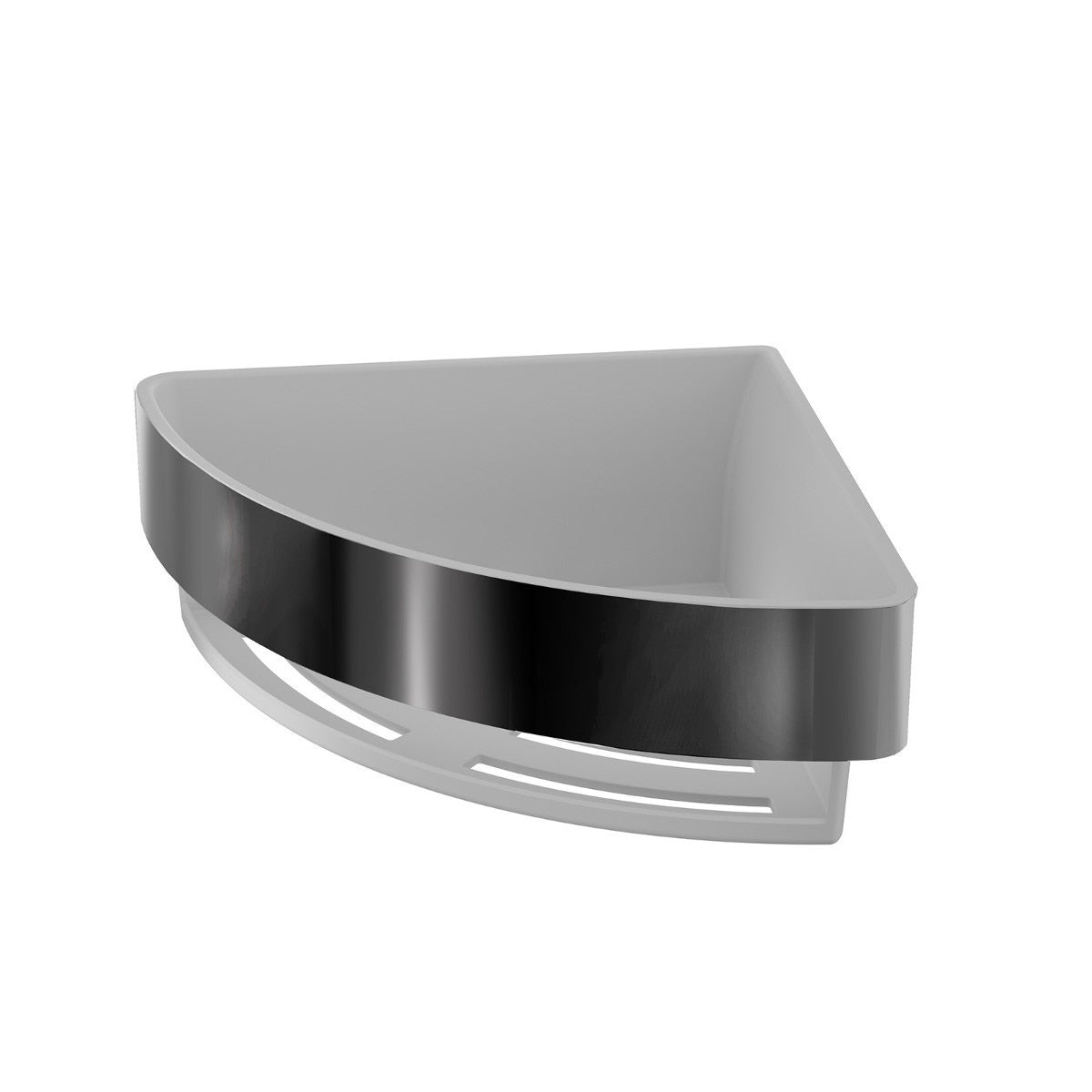 Inda - Cestino portaoggetti L.18 H.7 cm angolare estraibile acciaio inox nero