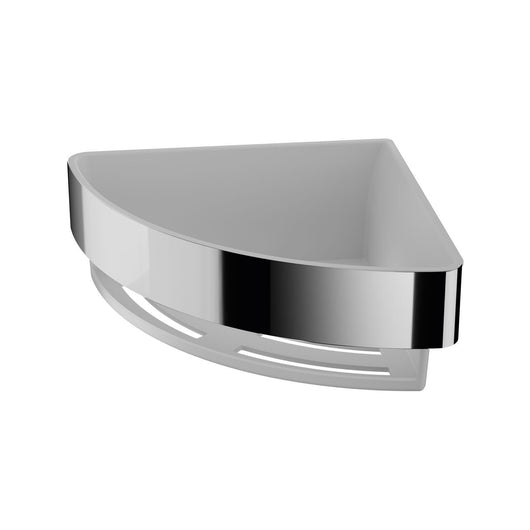 Inda - Cestino portaoggetti L.18 H.7 cm angolare estraibile in acciaio inox bianco