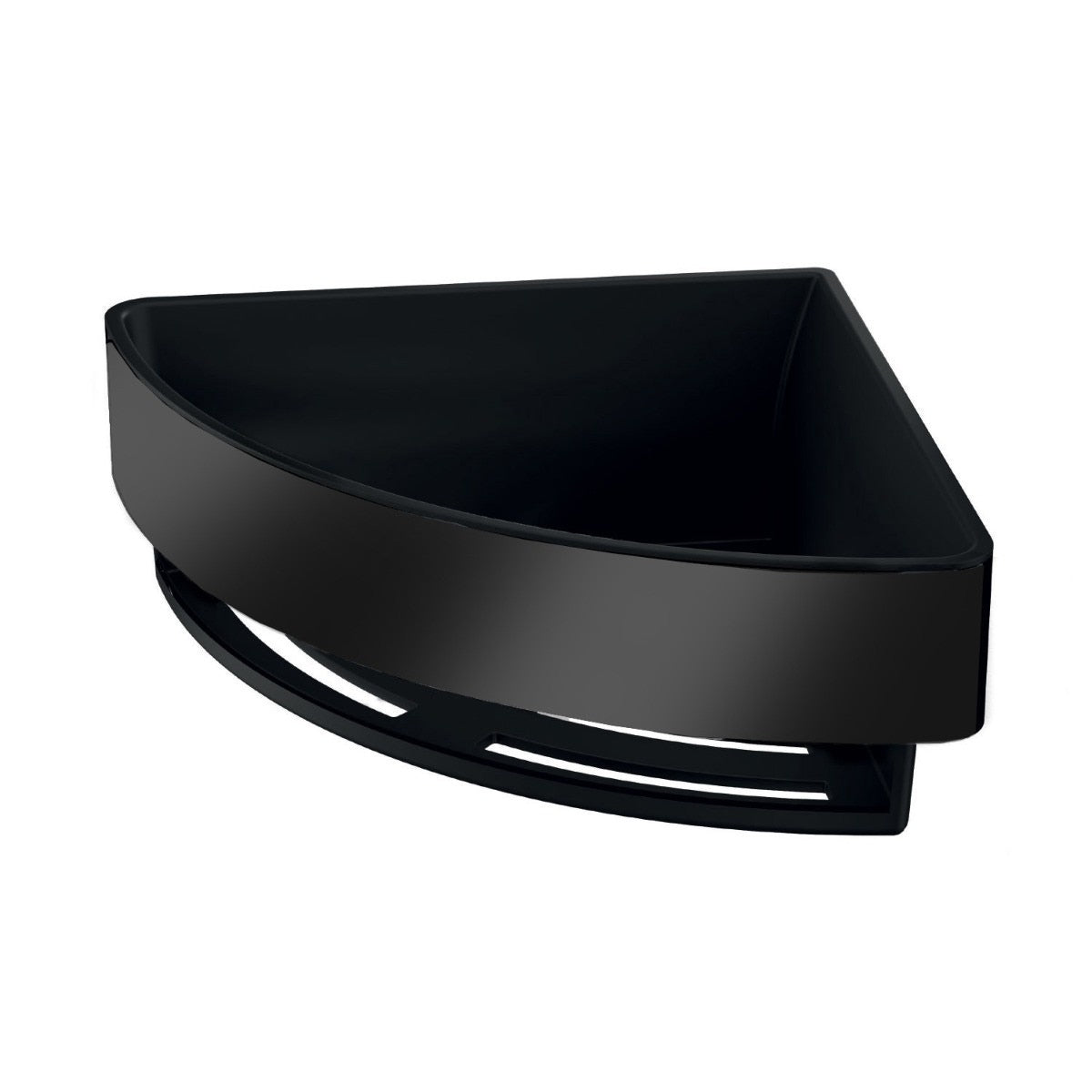 Inda - Cestino portaoggetti L.18 H.7 cm angolare estraibile in acciaio nero