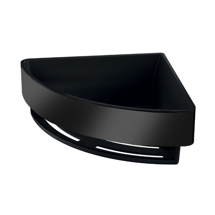 Inda - Cestino portaoggetti L.18 H.7 cm angolare estraibile in acciaio nero