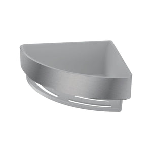 Inda - Cestino portaoggetti L.18 H.7 cm angolare estraibile in acciaio spazzolato bianco