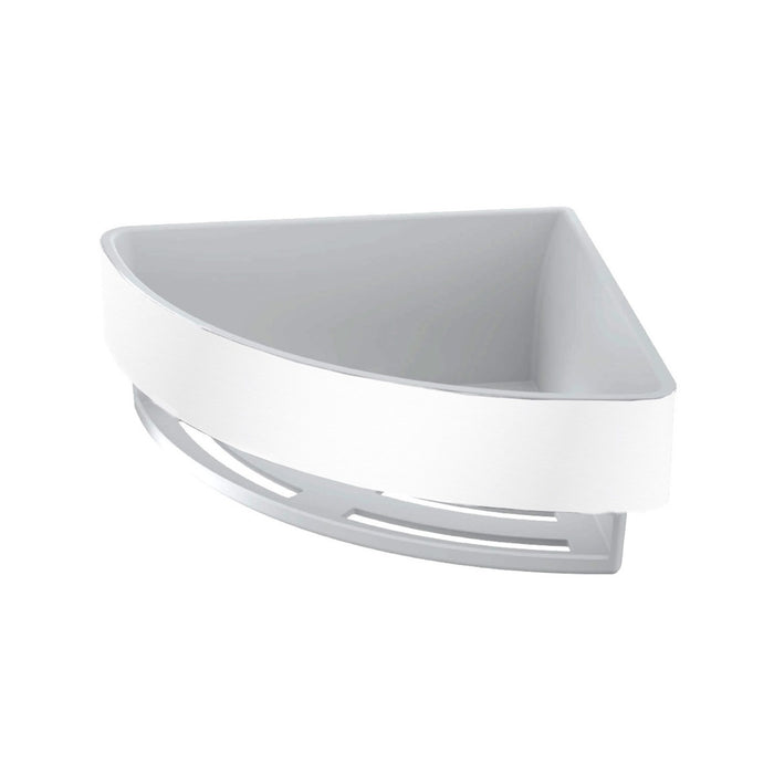 Inda - Cestino portaoggetti L.18 H.7 cm angolare estraibile in acciaio bianco