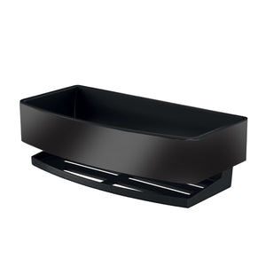Inda - Cestino portaoggetti L.22 H.7 cm angolare in acciaio verniciato nero