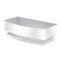 Inda - Cestino portaoggetti L.22 H.7 cm in acciaio verniciato bianco