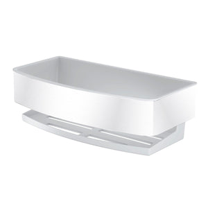 Inda - Cestino portaoggetti L.22 H.7 cm in acciaio verniciato bianco