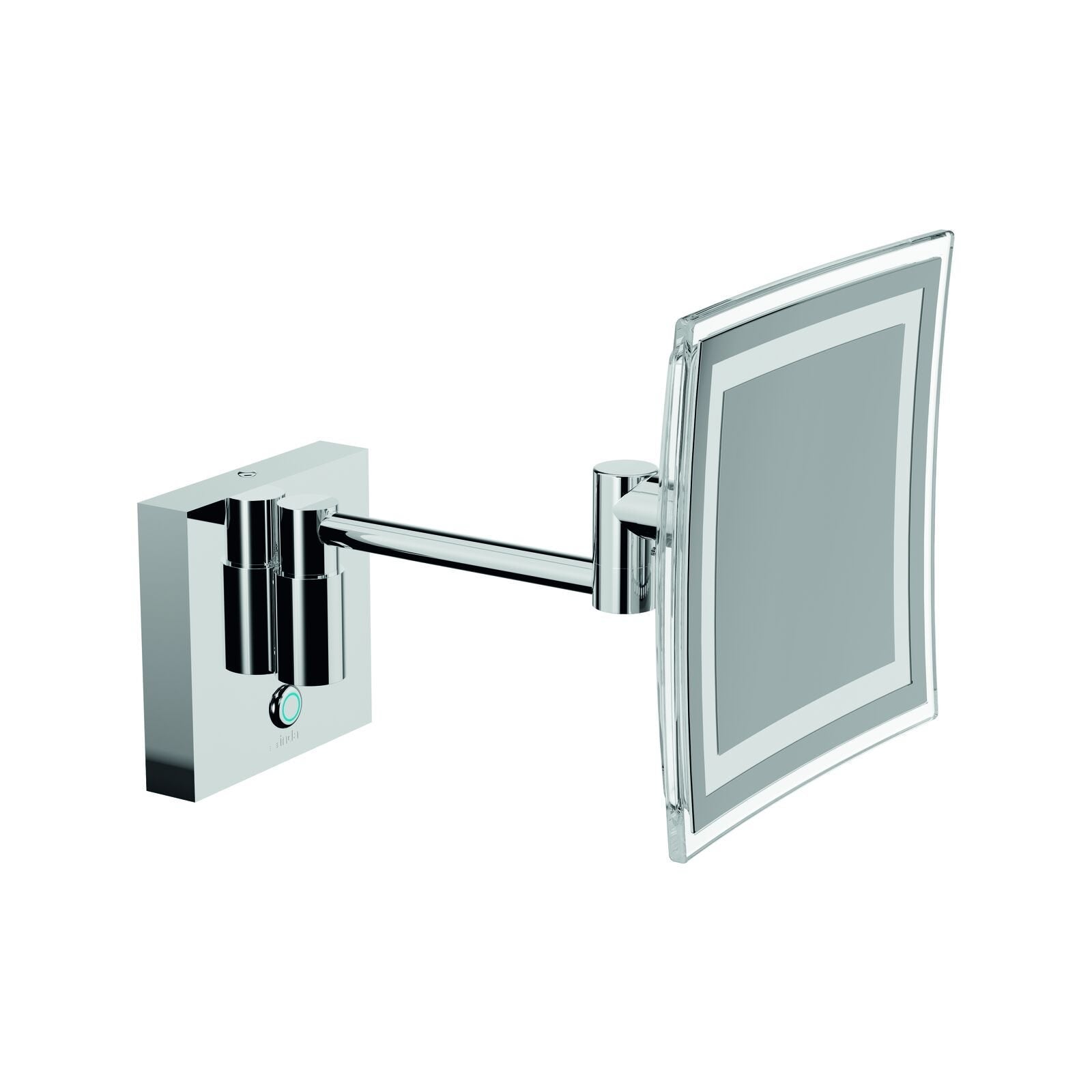 Inda - Specchio ingranditore 3x quadrato con luce LED a parete, My Mirror