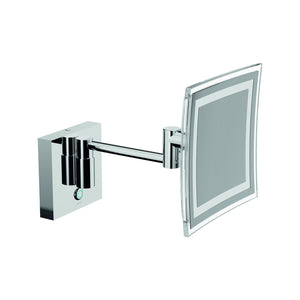 Inda - Specchio ingranditore 3x quadrato con luce LED a parete, My Mirror