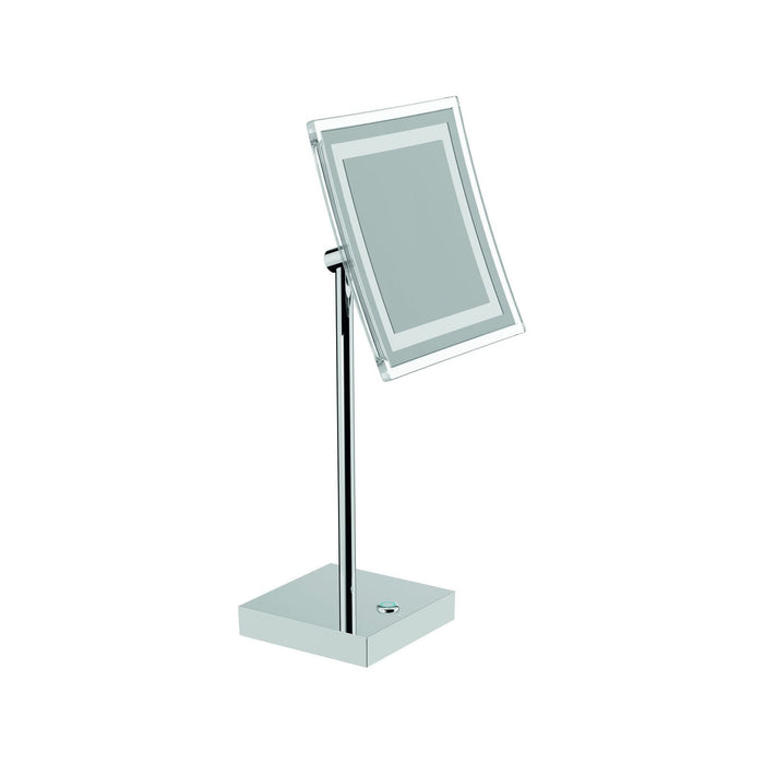 Inda - Specchio ingranditore 3x quadrato con luce LED da appoggio My Mirror