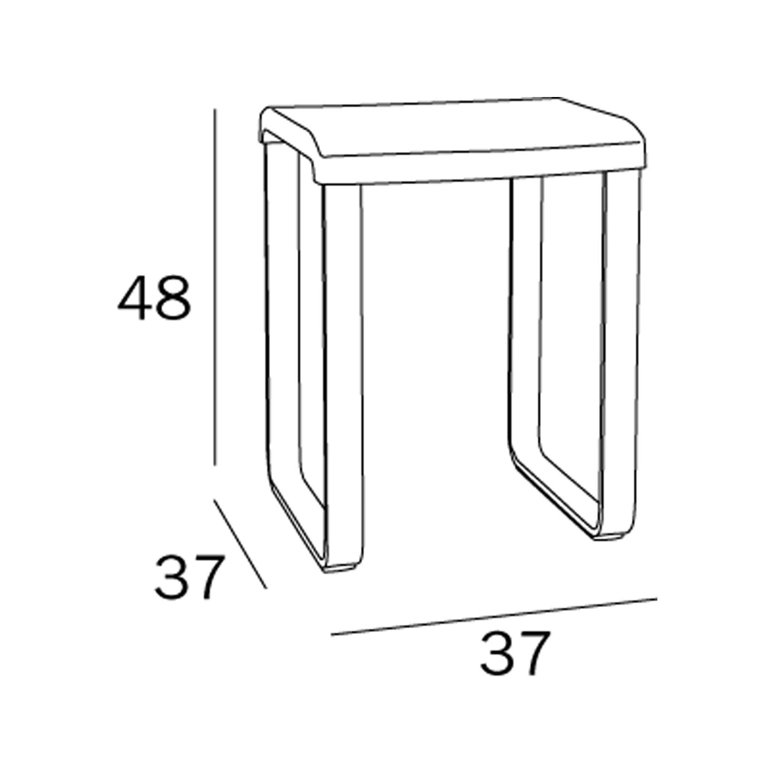 Inda - Sgabello nero
