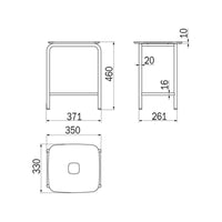 Inda - Sgabello con seduta in ABS in nero