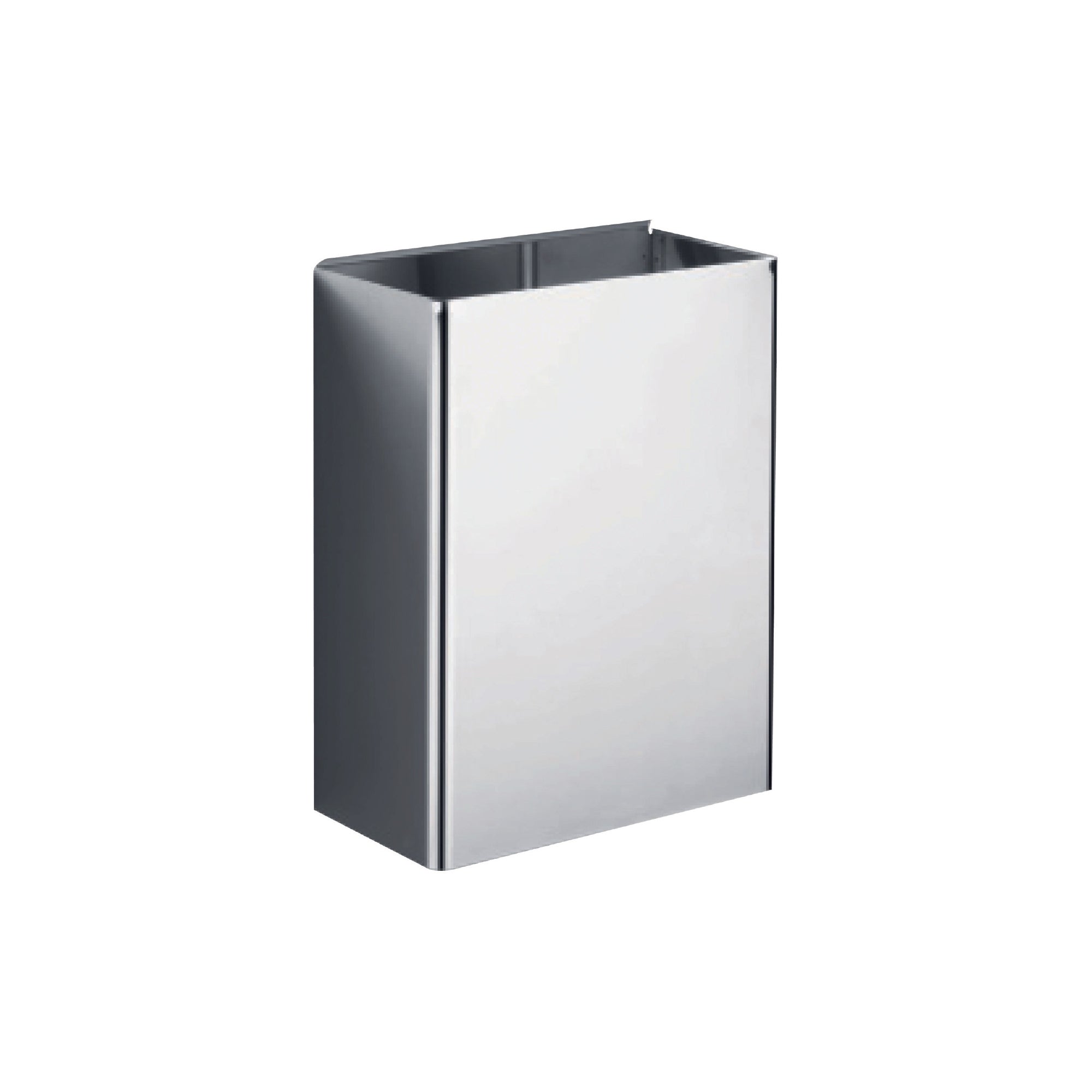 Inda - Pattumiera da parete 20 lt in acciaio lucido