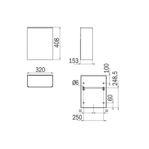 Inda - Pattumiera da parete 20 lt in acciaio lucido