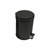 Inda - Pattumiera con coperchio, pedale e base antiscivolo 3 lt nero